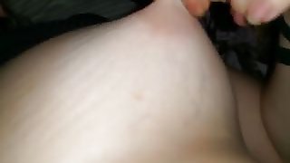 Baby girl nipple pull