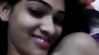Sri Lankan Teen girl showing bf